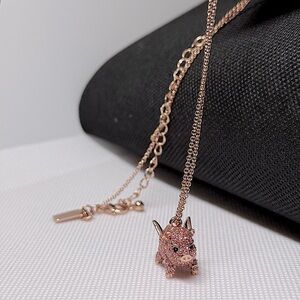 Kate Spade New York Rose Gold Imagination Flying Pig Pendant Necklace NEW